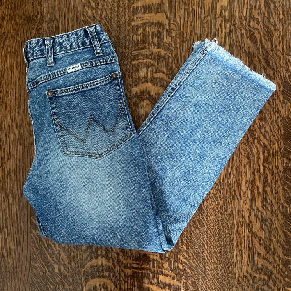 WRANGLER Medium Acid Wash Cropped Jeans size 27